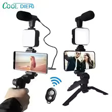 Set grabacion movil 3 en 1 (tripode + micro + luz)