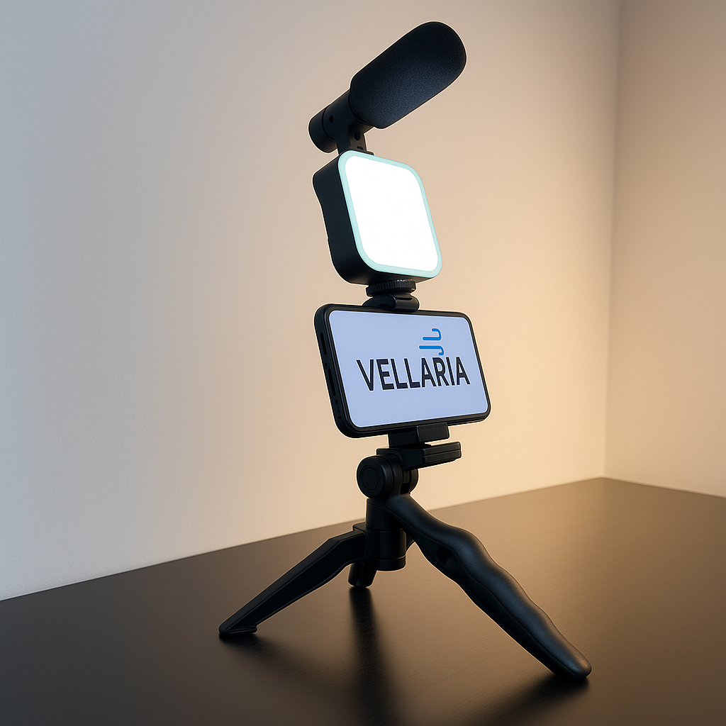 Set grabacion movil 3 en 1 (tripode + micro + luz)