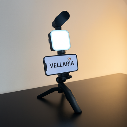 Set grabacion movil 3 en 1 (tripode + micro + luz)